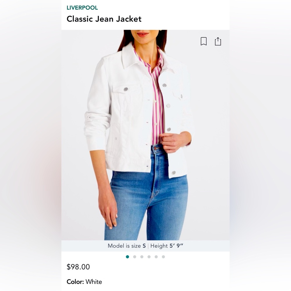 Liverpool white denim jacket